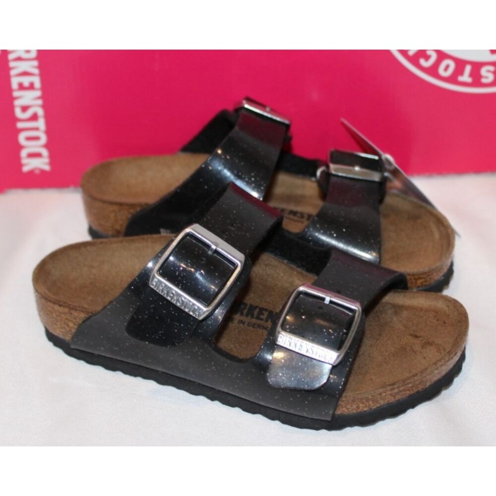 BIRKENSTOCK KIDS ARIZONA GALAXY MAGIC BLACK SANDALS EU 26 US 8-8.5 NIB - Picture 2 of 5